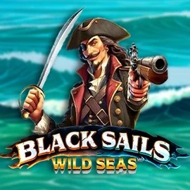 Black Sails Wild Seas slot logo by Infinity Dragon Studios at Rolling Slots Casino