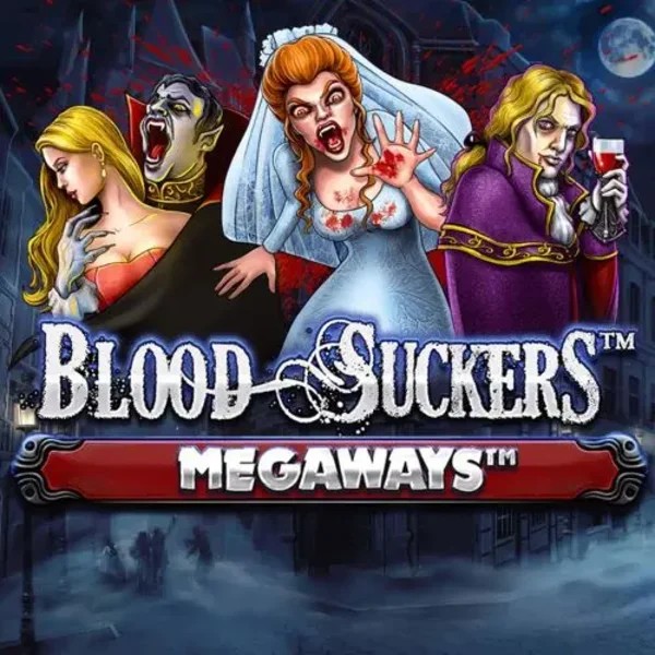 Official Slots logo: Blood Suckers Megaways by Red Tiger Gaming at Rolling Slots Casino