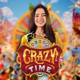 Crazy Time game by Evolution – logo hosted on Rolling Slots Casino
