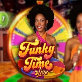 Live Casino logo of Funky Time from Evolution at Rolling Slots Casino